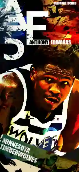 アンソニー・エドワーズのスマホ用NBAプレイヤー高画質壁紙