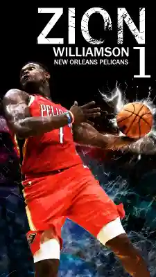 Zion Williamson mid-air dunk thumbnail